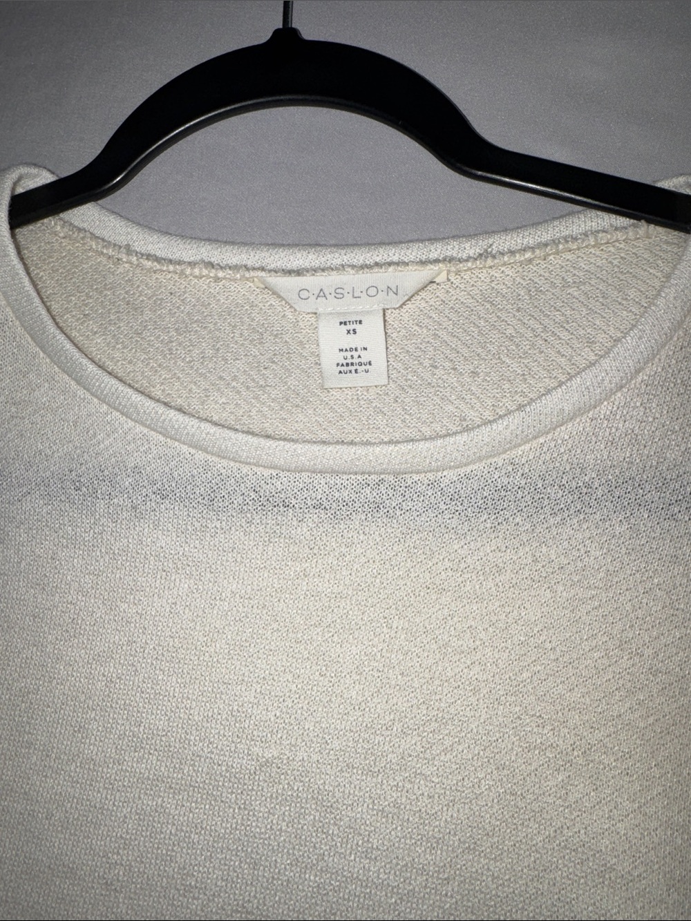 Caslon Ivory Lightweight Knit Crewneck Top